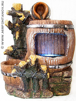 Декоративный фонтан Лесной бочонок