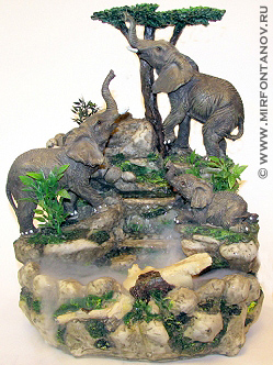 Настольный декоративный водопад Слоны